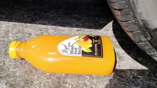 Crushing Crunchy & Soft Things by car! Experiment: Car vs Juice
