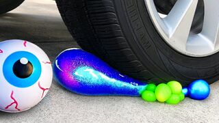 Crushing Crunchy & Soft Things by Car! - Satisfying Balls, Barrel O Slime, Toys and More!