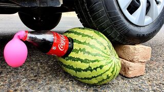 Experiment Car vs Coca Cola, Watermelon. Crushing crunchy & soft things by car | Mirror Of Years