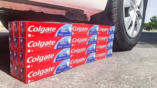 Crushing Crunchy & Soft Things by Car! EXPERIMENT CAR vs COLGATE TOOTHPASTE