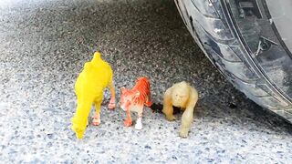 Crushing Crunchy & Soft Things by Car! EXPERIMENT: Car vs Coca Cola, Fanta, Mirinda Balloons Crush