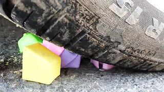 Crushing Crunchy & Soft Things by Car! EXPERIMENT CAR VS 50 EGGS