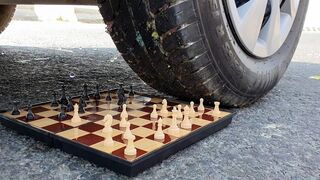 Crushing Crunchy & Soft Things by Car! EXPERIMENT CAR vs CHESS GAME