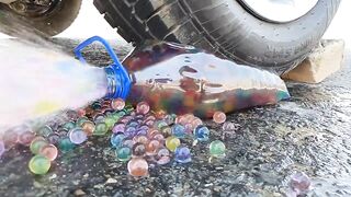 Crushing Crunchy & Soft Things by Car! EXPERIMENT CAR vs GAINT ORBEEZ BOTTLE