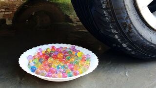 Crushing Crunchy & Soft Things by Car! EXPERIMENT: CAR vs ORBEEZ BALLOON TEST