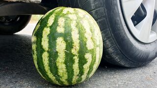 Crushing Crunchy  Soft Things by Car! - EXPERIMENT: WATERMELON  VS CAR TEST