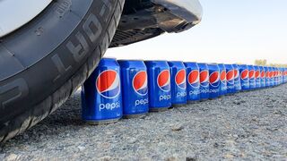 Crushing Crunchy & Soft Things by Car! - EXPERIMENT: 50 PEPSI VS CAR TEST