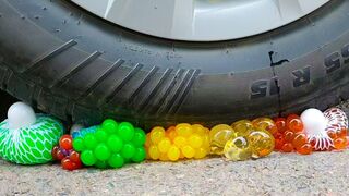 Crushing Crunchy & Soft Things by Car! ANTI STRESS SLIME BALLS VS CAR CRUSHING TEST SATISFYING VIDEO