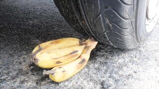 Crushing Crunchy & Soft Things by Car! - EXPERIMENTS FRUITS VS CAR CRUSHING TEST