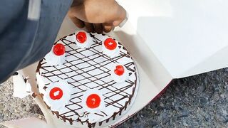 Experiment: Car vs Birthday Cake Satisfying Videos