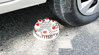 Experiment: Car vs Birthday Cake Satisfying Videos