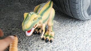 Experiment: Car vs Toy T - Rex Dinosaur