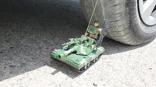 Experiment: Car vs Toy Military Battle Tank Test