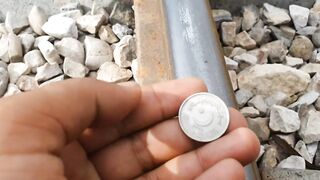Experiment: Train vs Coins Crushing Test SATISFYING VIDEO