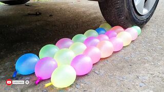 Crushing Crunchy & Soft Things by Car! EXPERIMENT: 100 Balloons vs Car