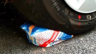 Crushing Crunchy & Soft Things by Car! EXPERIMENT: Car vs Coca Cola, Fanta, Mirinda Balloons 2
