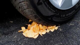Crushing Crunchy & Soft Things by Car! - EXPERIMENT: Car vs Potato Chips