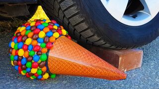 Crushing Crunchy & Soft Things by Car! - Experiment Car vs Ice Cream Candy Cone