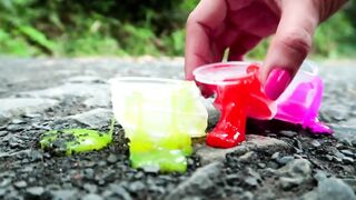 Crushing Crunchy & Soft Things by Car! - Experiment Car vs Slime