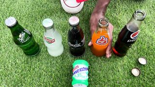 Mentos VS Coca Cola, Sprite, Monster, Fanta, Different Mouth and Mentos in Underground