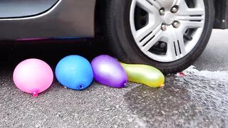 Crushing Crunchy & Soft Things by Car!Experiment: Car vs Balloons
