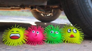 Experiment: Funny Balls Vs Car || Crushing Crunchy & Soft Things by Car