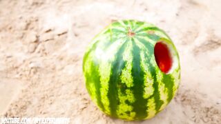Experiment: Watermelon vs Cola and Mentos