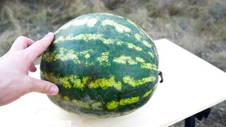 Experiment: Chainsaw vs Ice Watermelon