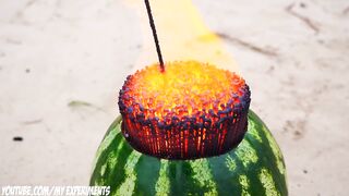 EXPERIMENT: A lot of Sparklers vs Watermelon