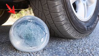 Crushing Crunchy & Soft Things by Car! Experiment: Car vs ICE BALL
