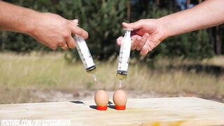 Experiment: Sprite, Fanta and Mentos vs Eggs