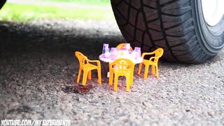EXPERIMENT: Car vs XXL Kinder Surprise - Crushing Crunchy & Soft Things by Car!