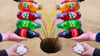 Experiment: Cola, Sprite, Fanta, Mirinda and Mentos Underground
