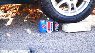 Crushing Crunchy & Soft Things by Car! EXPERIMENT: Car vs Cola, Fanta, Pepsi