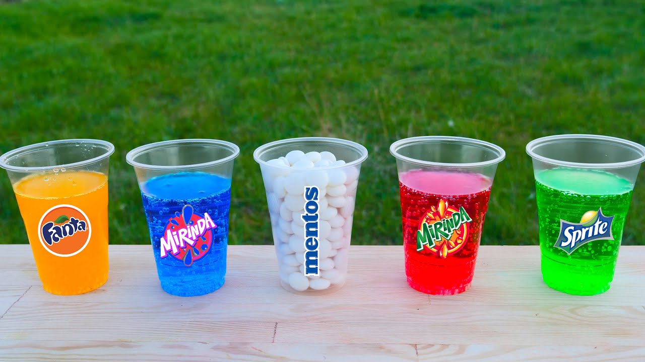Experiment Blue Mirinda, Fanta, Mirinda, Sprite and Mentos