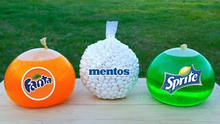 Experiment: Fanta, Sprite vs Mentos plus Balloons