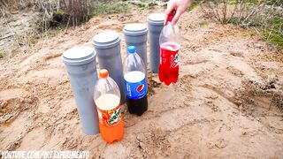 Experiment: Cola, Mirinda, Pepsi and Mentos Underground
