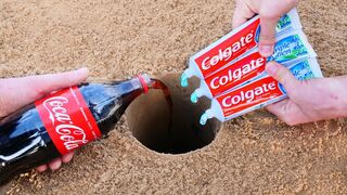 Experiment: Coca-Cola and Toothpaste Underground