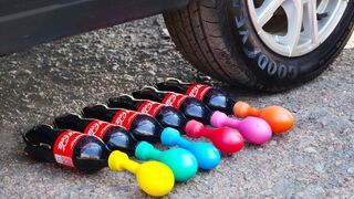 Crushing Crunchy & Soft Things by Car! CAR vs Coca-Cola with Balloons