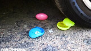 Crushing Crunchy & Soft Things by Car! - RAINBOW CANDLE VS CAR