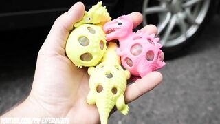 Crushing Crunchy & Soft Things by Car! Squishy Toys and More