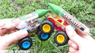 EXPERIMENT: XXL ROCKETS WITH TOY MONSTER TRUCKS