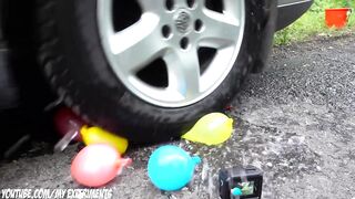 EXPERIMENT: CAR VS RAINBOW EGGS