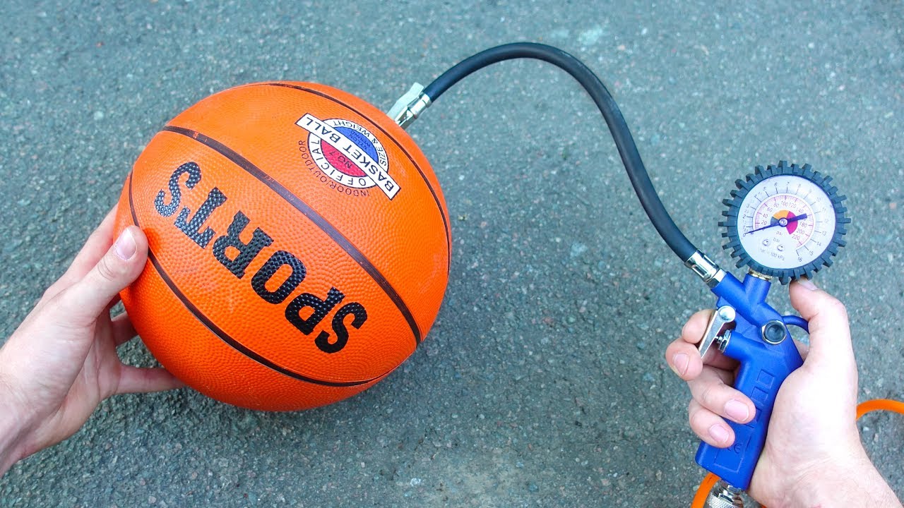 EXPERIMENT AIR COMPRESSOR VS BASKETBALL