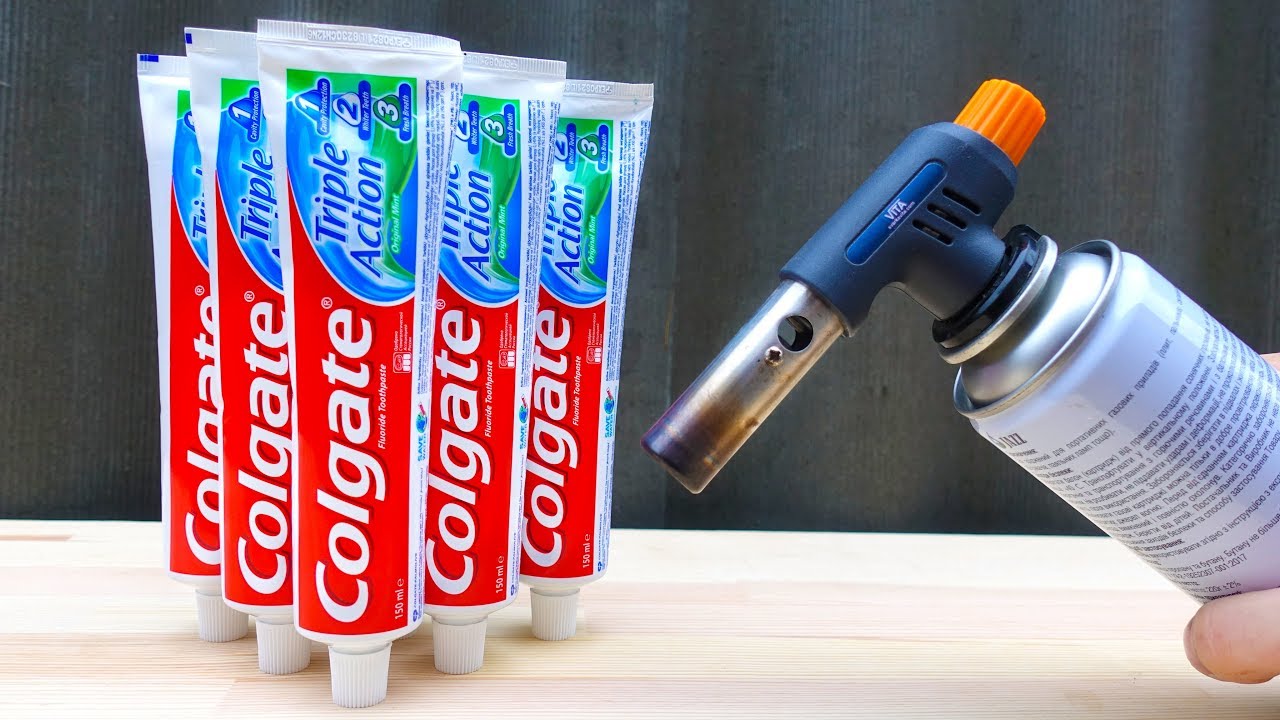 EXPERIMENT GAS TORCH VS TOOTHPASTE