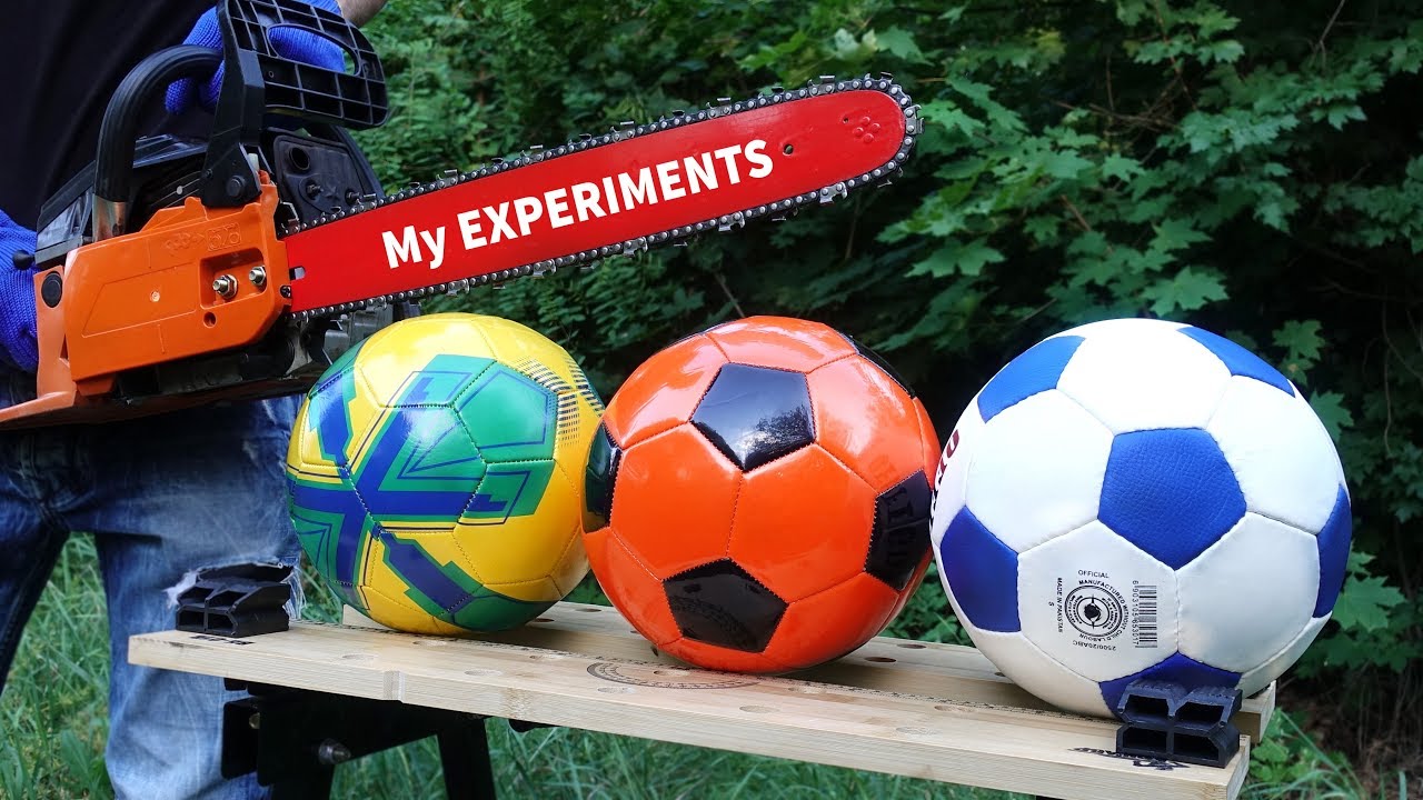 EXPERIMENT CHAINSAW VS SOCCER BALL