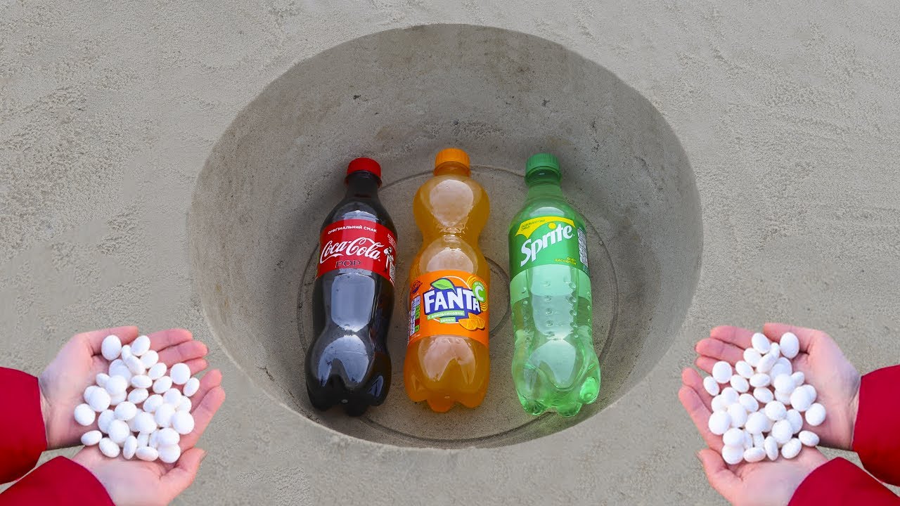 coca cola fanta sprite mentos