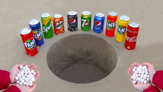 Coca cola, Fanta, Sprite, Pepsi, Mirinda. 7 up vs Mentos!