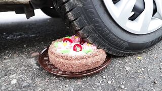 Crushing Crunchy & Soft Things by Car! EXPERIMENT CAR vs CAKE