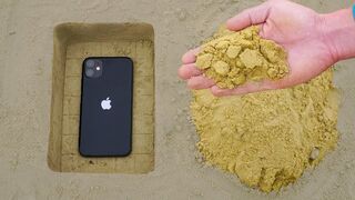 Buried iPhone for 24 hours !